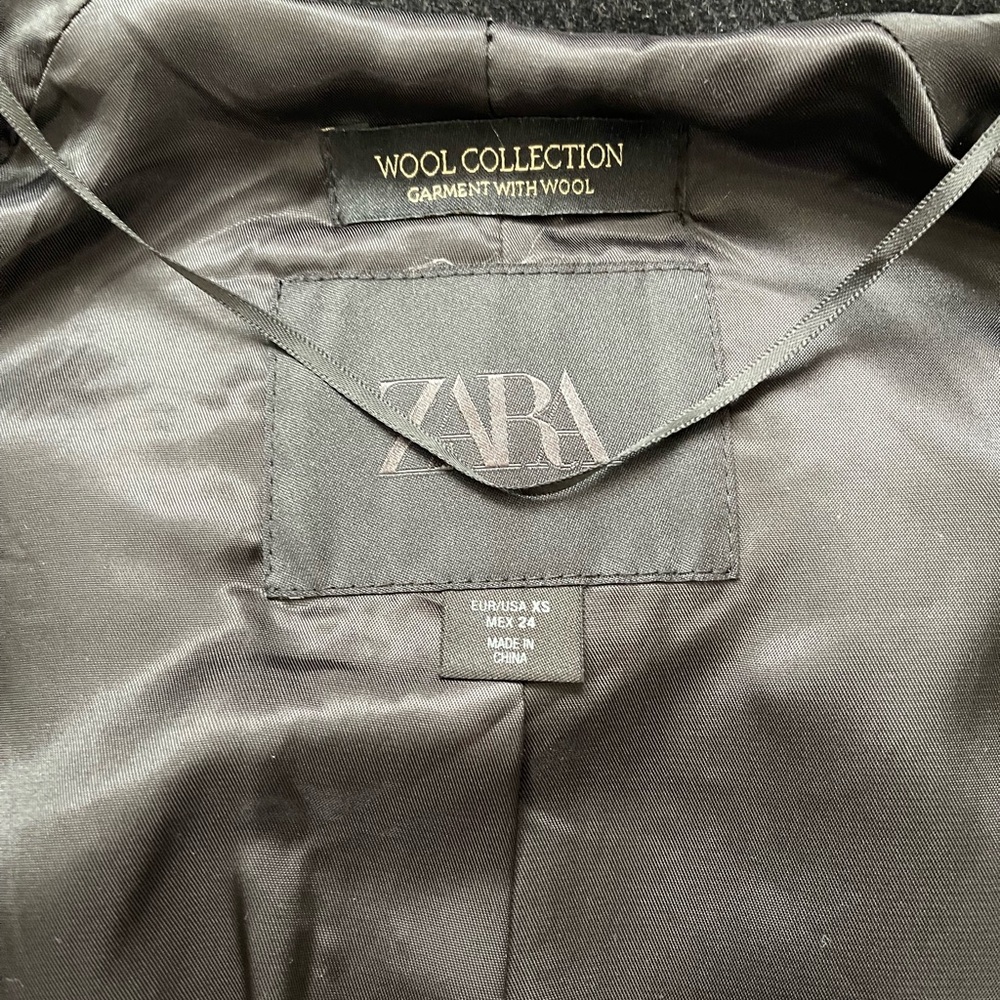 Zara Women’s Dark Gray Pea crop coat - Picture 5 of 10